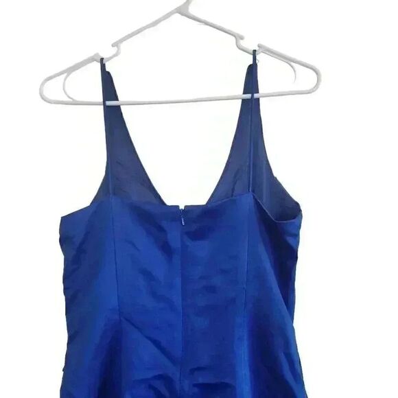 Niki Lavis Women's Royal Blue Poly Satin Ball Gown w Shawl - Picture 5 of 11